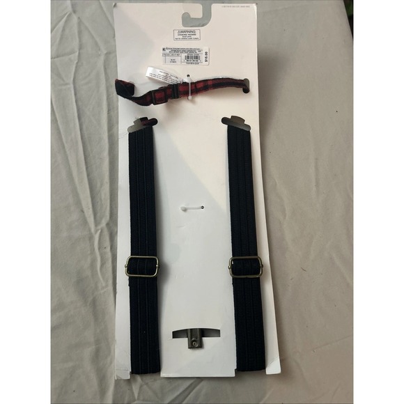 cat & jack child youth toddler bow tie suspenders & pocket square set new Red - Picture 2 of 2